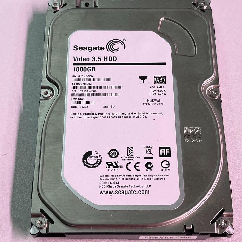 ST1000VM002 Seagate 1TB 5900RPM SATA 6Gb/s NCQ 64MB Cache 3.5-Inch Hard Drive